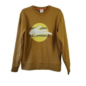 ZARA Mens Sweater Small Brown Uncovered Apparent Occurence‎ Graphic Pullover